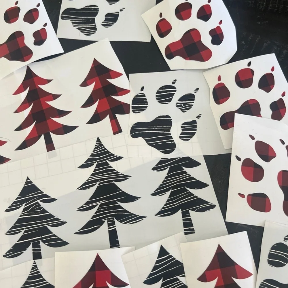 Bear Tree Forest Removable Vinyl Sticker Lot